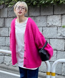 Shelly island | シャギーVネック2WAYカーディガン(カーディガン/ボレロ)