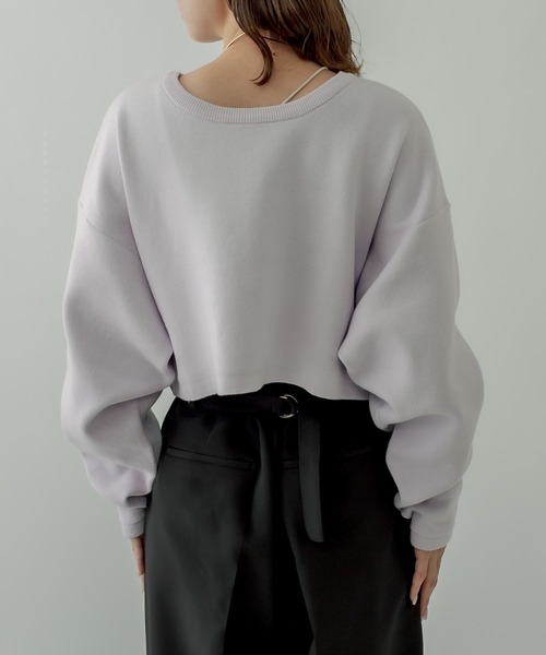 mystic（ミスティック）の「スウェットライクドルマンショートカーディガン（カーディガン/ボレロ・レディース・ブラック/オフホワイト/グリーン/ラベンダー/ベージュ・FREE）」の10枚目の写真