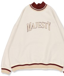 SPINNS | 【ゆったりシルエット】ラインリブワンポイント 裏起毛リブラインスウェット(スウェット)