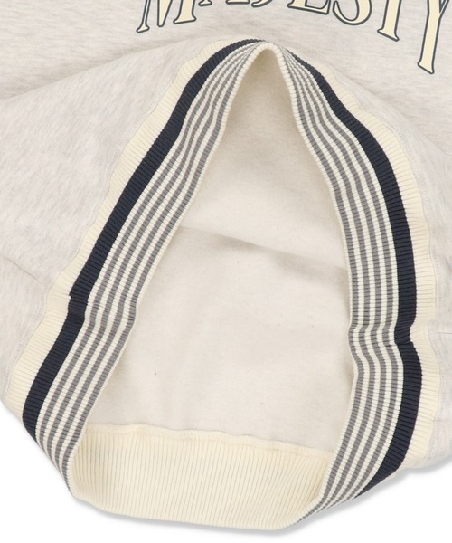 SPINNS（スピンズ）の「【ゆったりシルエット】ラインリブワンポイント 裏起毛リブラインスウェット（スウェット・レディース・ナチュラル/オートミール/ブラック/ブルー・ONESIZE）」の12枚目の写真