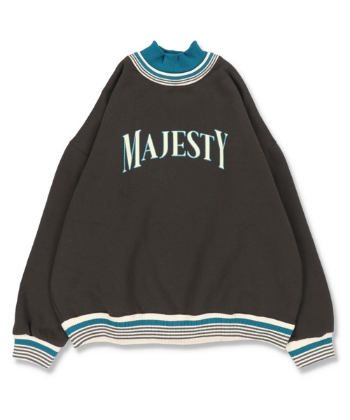 SPINNS（スピンズ）の「【ゆったりシルエット】ラインリブワンポイント 裏起毛リブラインスウェット（スウェット・レディース・ナチュラル/オートミール/ブラック/ブルー・ONESIZE）」の14枚目の写真