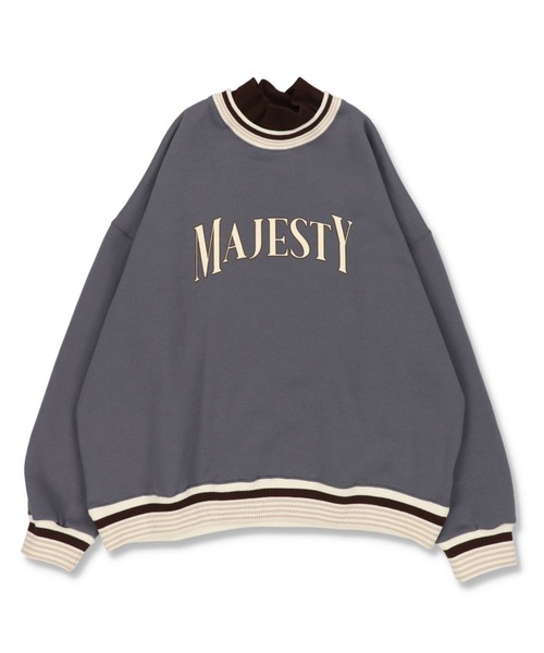 SPINNS（スピンズ）の「【ゆったりシルエット】ラインリブワンポイント 裏起毛リブラインスウェット（スウェット・レディース・ナチュラル/オートミール/ブラック/ブルー・ONESIZE）」の15枚目の写真