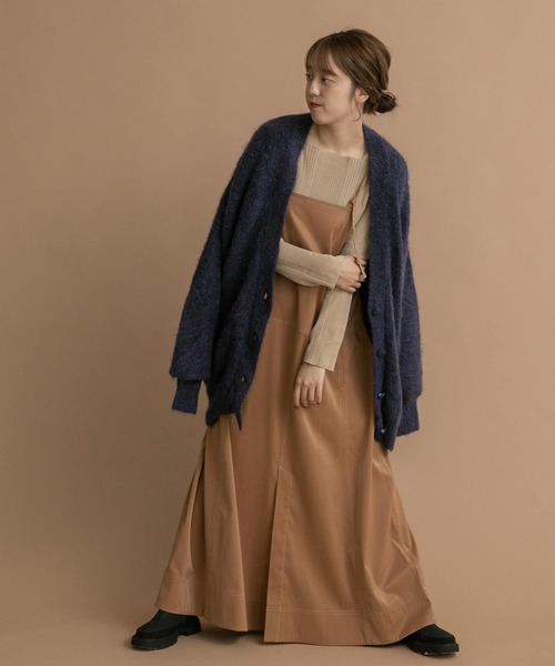 LAATO（ラート）の「MOFUMOFU CARDIGAN（カーディガン/ボレロ・レディース・グレー/ネイビー・FREE）」の3枚目の写真