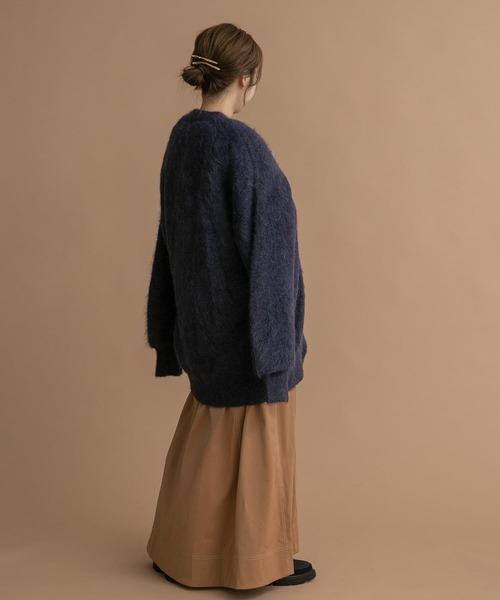 LAATO（ラート）の「MOFUMOFU CARDIGAN（カーディガン/ボレロ・レディース・グレー/ネイビー・FREE）」の4枚目の写真