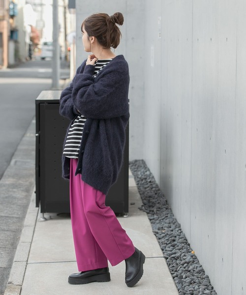 LAATO（ラート）の「MOFUMOFU CARDIGAN（カーディガン/ボレロ・レディース・グレー/ネイビー・FREE）」の7枚目の写真