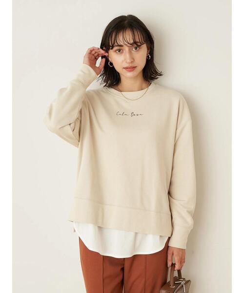 earth music&ecology（アースミュージックアンドエコロジー）の「グラフィックスウェット(ベーシック) ＊（Tシャツ/カットソー・レディース・チャコールグレー/ネイビー/アイボリー/モカ・FREE）」の9枚目の写真