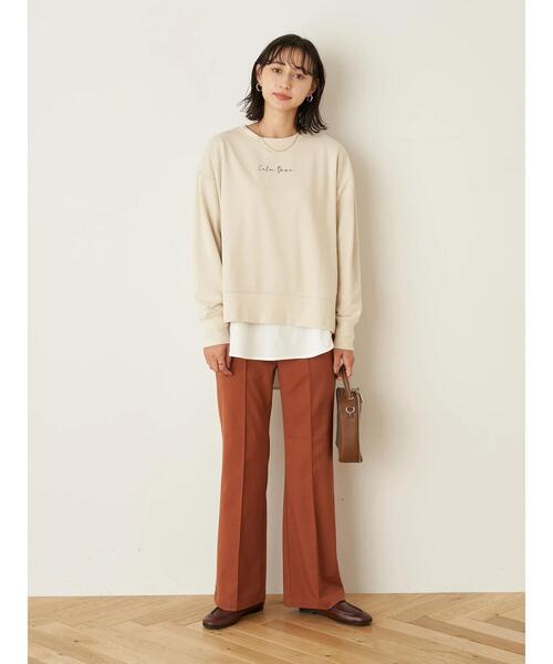 earth music&ecology（アースミュージックアンドエコロジー）の「グラフィックスウェット(ベーシック) ＊（Tシャツ/カットソー・レディース・チャコールグレー/ネイビー/アイボリー/モカ・FREE）」の12枚目の写真