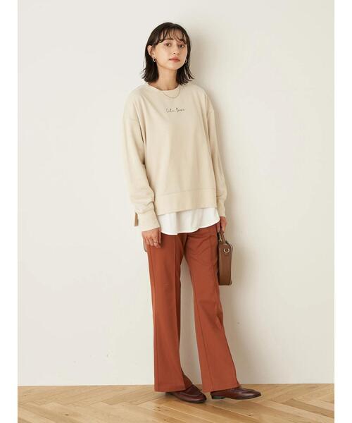 earth music&ecology（アースミュージックアンドエコロジー）の「グラフィックスウェット(ベーシック) ＊（Tシャツ/カットソー・レディース・チャコールグレー/ネイビー/アイボリー/モカ・FREE）」の13枚目の写真