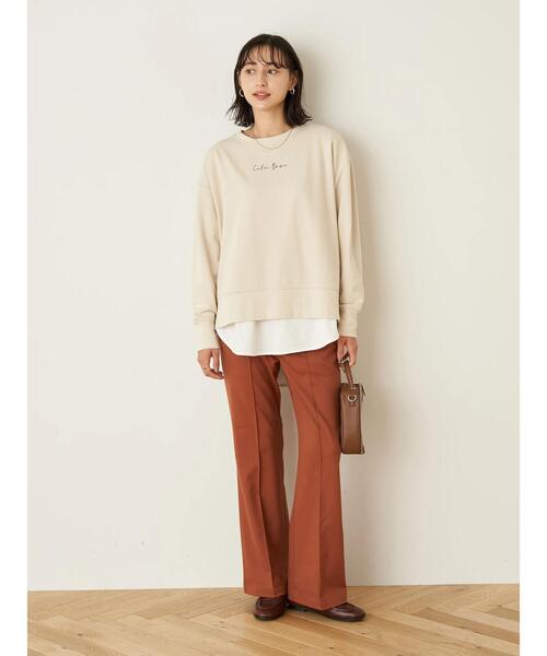 earth music&ecology（アースミュージックアンドエコロジー）の「グラフィックスウェット(ベーシック) ＊（Tシャツ/カットソー・レディース・チャコールグレー/ネイビー/アイボリー/モカ・FREE）」の14枚目の写真