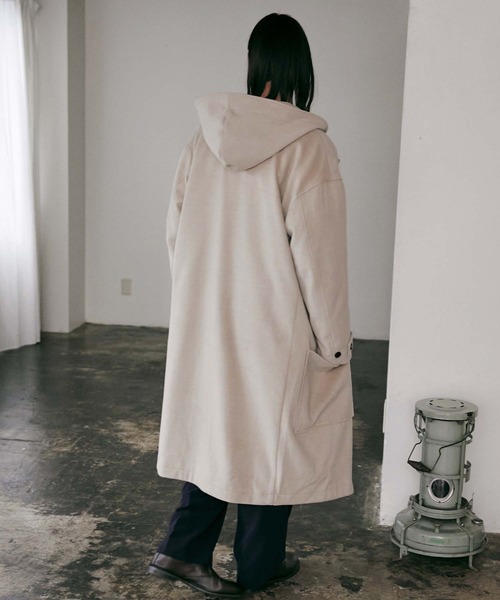 nowm(ノウム)の「【nowm】MELTON LONG DUFFLE COAT / ダッフルコート(ダッフルコート・メンズ・アイボリー/ネイビー・F)」の18枚目の写真