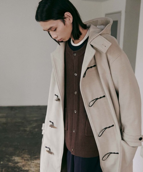 nowm(ノウム)の「【nowm】MELTON LONG DUFFLE COAT / ダッフルコート(ダッフルコート・メンズ・アイボリー/ネイビー・F)」の20枚目の写真