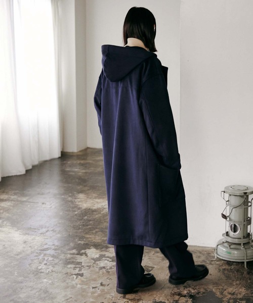 nowm(ノウム)の「【nowm】MELTON LONG DUFFLE COAT / ダッフルコート(ダッフルコート・メンズ・アイボリー/ネイビー・F)」の4枚目の写真