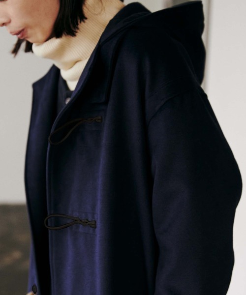 nowm(ノウム)の「【nowm】MELTON LONG DUFFLE COAT / ダッフルコート(ダッフルコート・メンズ・アイボリー/ネイビー・F)」の8枚目の写真