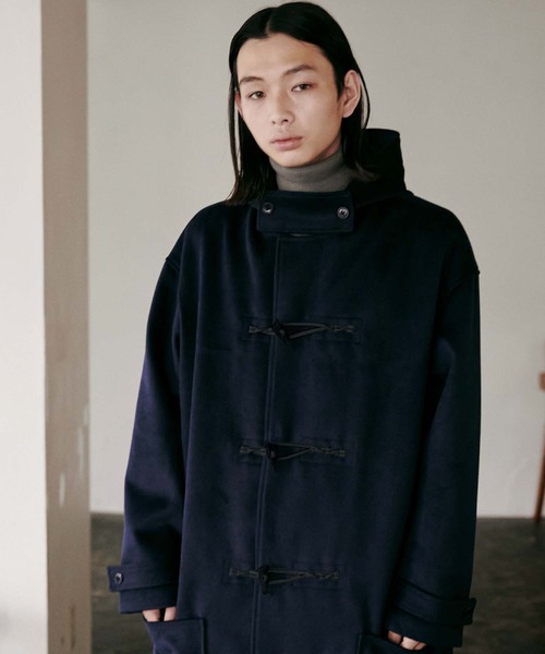 nowm(ノウム)の「【nowm】MELTON LONG DUFFLE COAT / ダッフルコート(ダッフルコート・メンズ・アイボリー/ネイビー・F)」の10枚目の写真