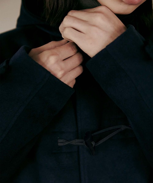 nowm(ノウム)の「【nowm】MELTON LONG DUFFLE COAT / ダッフルコート(ダッフルコート・メンズ・アイボリー/ネイビー・F)」の12枚目の写真