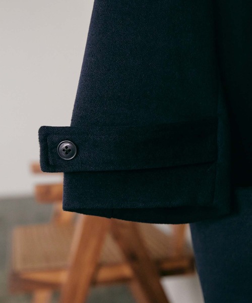 nowm(ノウム)の「【nowm】MELTON LONG DUFFLE COAT / ダッフルコート(ダッフルコート・メンズ・アイボリー/ネイビー・F)」の15枚目の写真