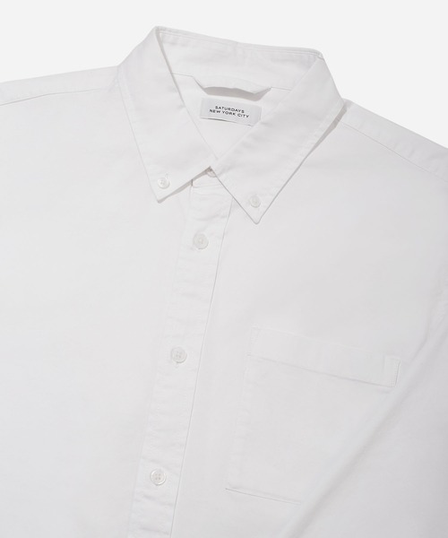 Saturdays NYC（サタデーズ ニューヨークシティ ）の「Crosby Twill Button Down（シャツ/ブラウス・メンズ・ホワイト/ブラック/キナリ・X-SMALL/S/M/L/XL）」の4枚目の写真
