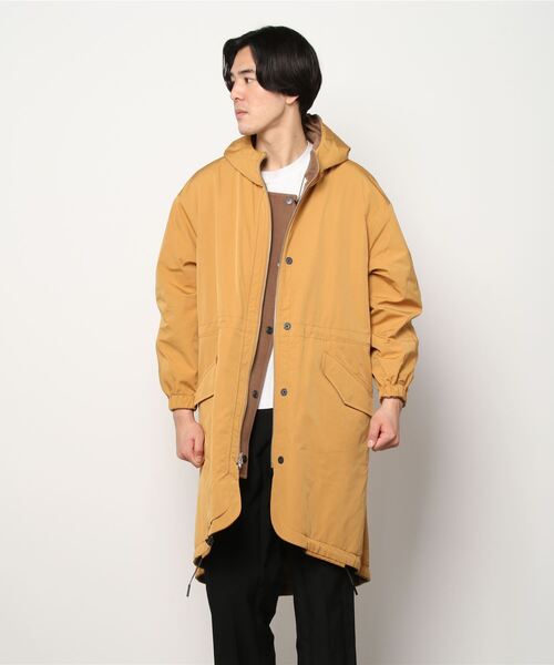 C DIEM（カルペディエム）の「C DIEM/カルペディエム/WOOL-Ny REVERSIBLE MODS モッズコート(MSO-21013)（ステンカラーコート・メンズ・キャメル/ブラック・MEDIUM/LARGE/SMALL）」の5枚目の写真