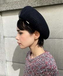 Donnaruma | 「uccellino be'be'」TULLE PIPING BASQUE BERET(ハンチング/ベレー帽)