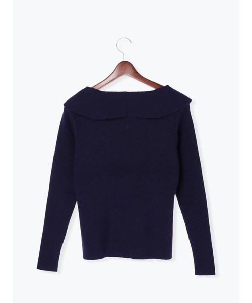 Te chichi（テチチ）の「バイカラーショールカラーリブニット（ニット/セーター・レディース・オフホワイト/ブラック/ネイビー・ﾌﾘ-）」の11枚目の写真