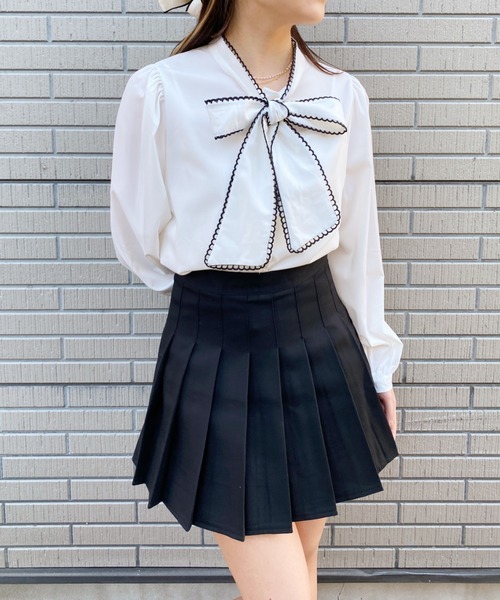 Loueme(ルエム)の「クラシカルピコレースボウタイリボンブラウス(シャツ/ブラウス・レディース・ホワイト/ブラック・FREE)」の5枚目の写真