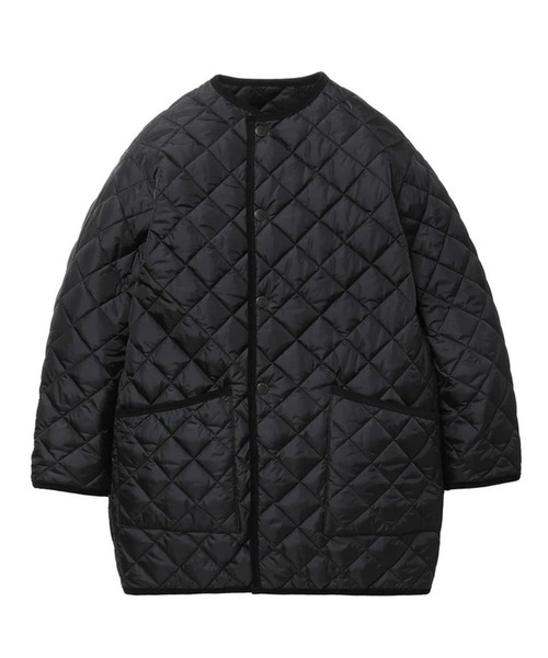 Barbour（バブアー）の「Barbour/バブアー　QUILTED NO COLLAR COAT（ノーカラーコート・レディース・ブラック/ベージュ/オリーブ・MEDIUM/LARGE）」の2枚目の写真