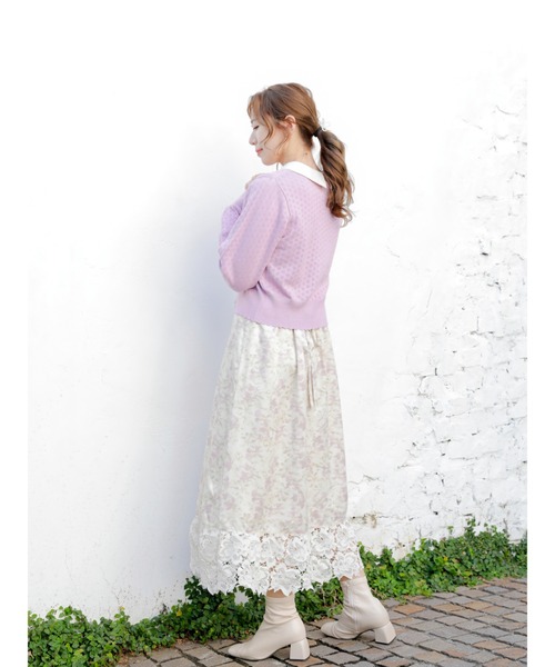 Areeam（アリーム）の「透かし編みカーディガン（カーディガン/ボレロ・レディース・ブラック/オフホワイト/イエロー/ラベンダー・FREE）」の21枚目の写真