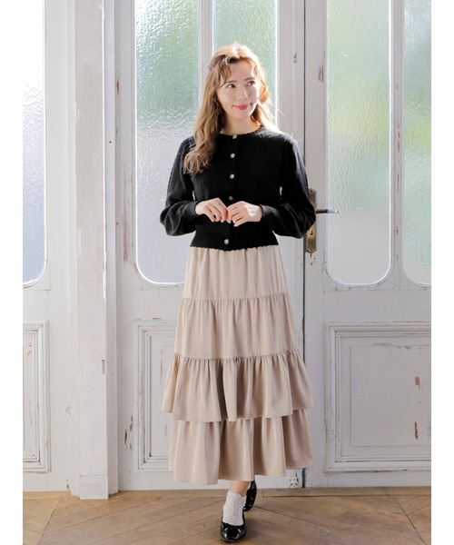 Areeam（アリーム）の「透かし編みカーディガン（カーディガン/ボレロ・レディース・ブラック/オフホワイト/イエロー/ラベンダー・FREE）」の15枚目の写真