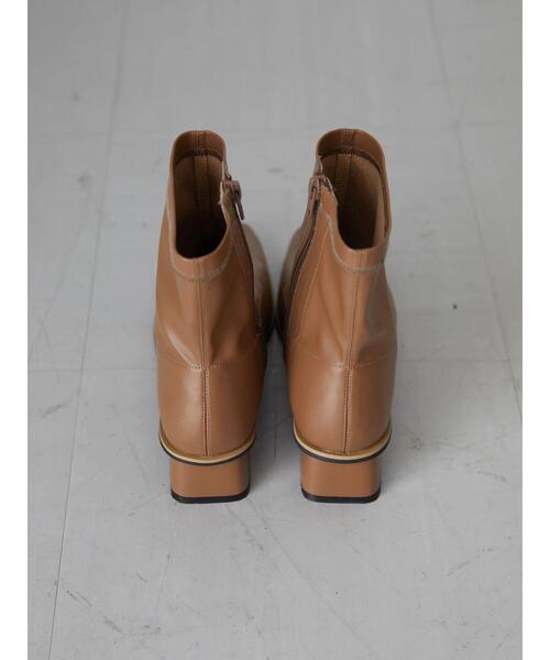 AMERICAN HOLIC（アメリカンホリック）の「チャンキーヒールストレッチショートブーツ（ブーツ・レディース・ブラック/アイボリー/キャメル・S/M/L）」の6枚目の写真