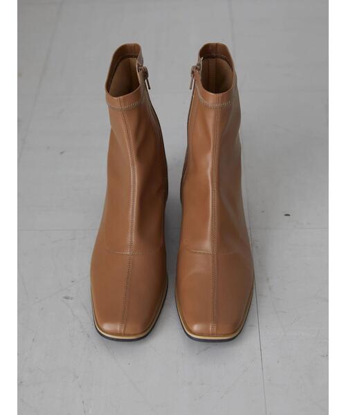 AMERICAN HOLIC（アメリカンホリック）の「チャンキーヒールストレッチショートブーツ（ブーツ・レディース・ブラック/アイボリー/キャメル・S/M/L）」の7枚目の写真