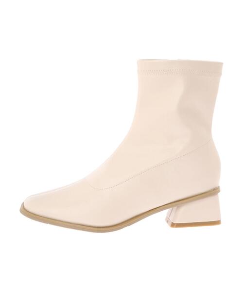 AMERICAN HOLIC（アメリカンホリック）の「チャンキーヒールストレッチショートブーツ（ブーツ・レディース・ブラック/アイボリー/キャメル・S/M/L）」の14枚目の写真