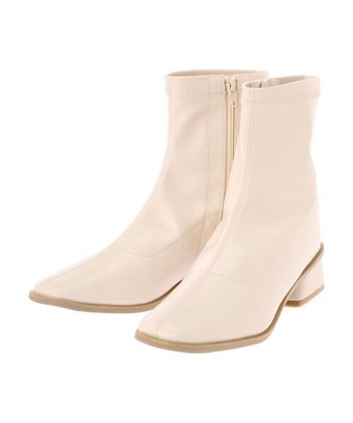 AMERICAN HOLIC（アメリカンホリック）の「チャンキーヒールストレッチショートブーツ（ブーツ・レディース・ブラック/アイボリー/キャメル・S/M/L）」の19枚目の写真