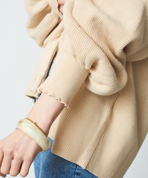 MAISON BREEZE（メゾンブリーズ）の「【MAISON BREEZE】春めくワイドスリーブニットカーディガン SCCH54（カーディガン/ボレロ・レディース・ネイビー/アイボリー・FREE）」の14枚目の写真