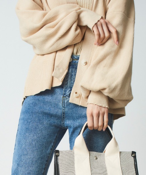 MAISON BREEZE（メゾンブリーズ）の「【MAISON BREEZE】春めくワイドスリーブニットカーディガン SCCH54（カーディガン/ボレロ・レディース・ネイビー/アイボリー・FREE）」の15枚目の写真