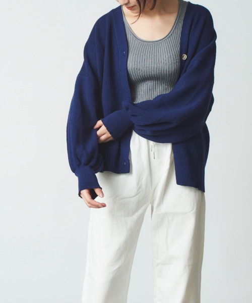 MAISON BREEZE（メゾンブリーズ）の「【MAISON BREEZE】春めくワイドスリーブニットカーディガン SCCH54（カーディガン/ボレロ・レディース・ネイビー/アイボリー・FREE）」の17枚目の写真