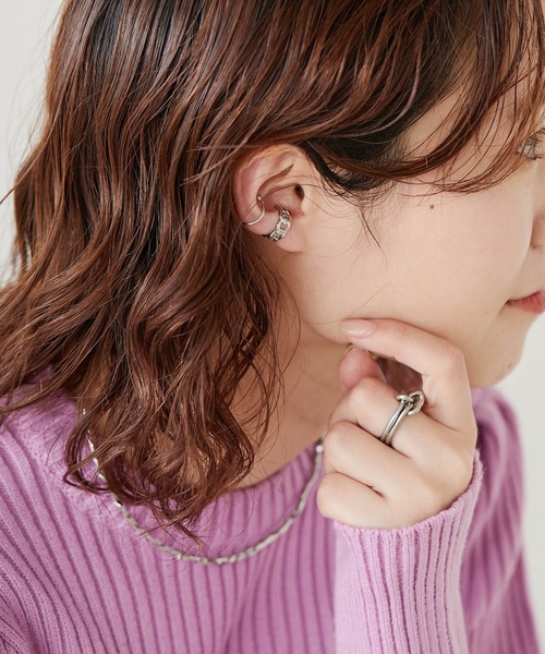 CIAOPANIC TYPY（チャオパニックティピー）の「lilチェーンデザインイヤカフセット（イヤーカフ・レディース・シルバー/ゴールド・ONE SIZE）」の5枚目の写真