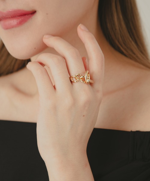 COLOR TOKYO ACCESSORIES(カラートウキョウアクセサリー)の「マンテルチェーンリング(リング・レディース・Silver/GOLD・FREE)」の1枚目の写真