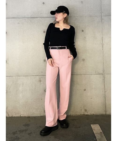 ENVYM(アンビー)の「ハートネックリブKNIT(ニット/セーター・レディース・ベージュ/ブラック/ホワイト・FREE)」の6枚目の写真