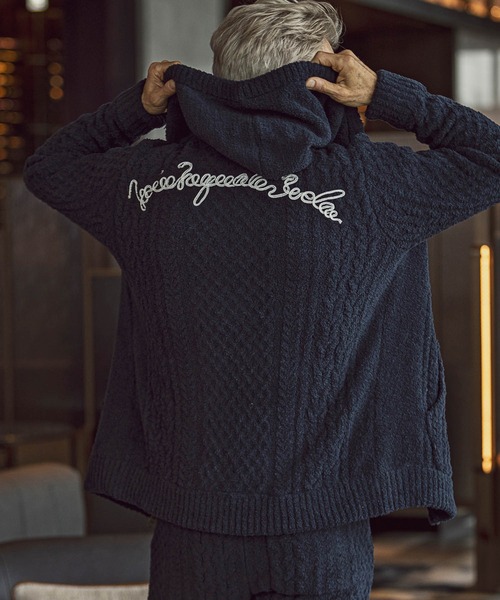 1PIU1UGUALE3 RELAX (ウノピゥウノウグァーレトレ リラックス)の「1PIU1UGUALE3 RELAX(ウノピゥウノウグァーレトレ)ケーブルニットパーカー(パーカー・メンズ・ブラック/ホワイト/ネイビー・S/L/M/XL)」の3枚目の写真