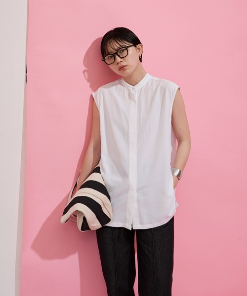 Aunt Marie's（アントマリーズ）の「2WAYヨーク取り外しブラウス（シャツ/ブラウス・レディース・ホワイト/ライトブルー/ブラック/オレンジ・FREE）」の14枚目の写真