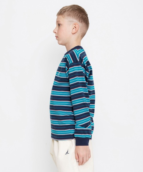 NAUTICA(ノーティカ)の「【NAUTICA/ノーティカ】マルチカラーボーダー長袖Tシャツ(Tシャツ/カットソー・キッズ・アイボリー/レッド/グリーン/ブラック・150/120/130/140)」の19枚目の写真