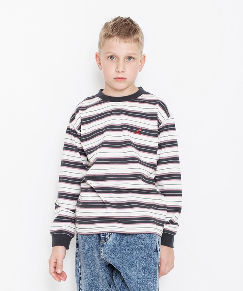 NAUTICA(ノーティカ)の「【NAUTICA/ノーティカ】マルチカラーボーダー長袖Tシャツ(Tシャツ/カットソー・キッズ・アイボリー/レッド/グリーン/ブラック・150/120/130/140)」の8枚目の写真
