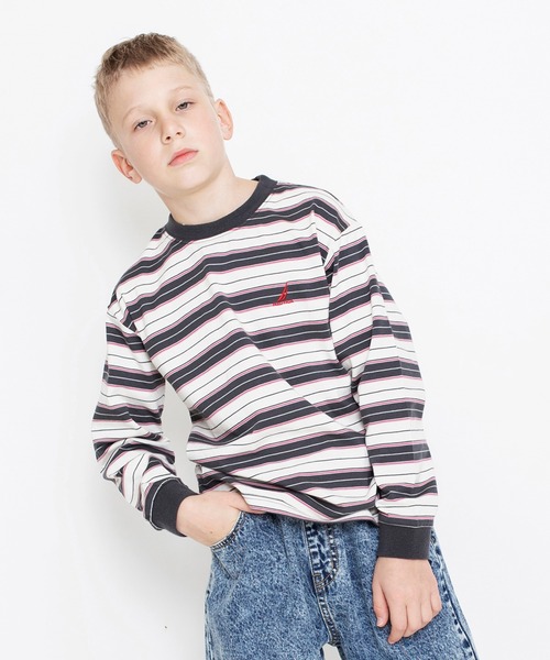 NAUTICA(ノーティカ)の「【NAUTICA/ノーティカ】マルチカラーボーダー長袖Tシャツ(Tシャツ/カットソー・キッズ・アイボリー/レッド/グリーン/ブラック・150/120/130/140)」の7枚目の写真