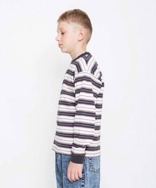 NAUTICA(ノーティカ)の「【NAUTICA/ノーティカ】マルチカラーボーダー長袖Tシャツ(Tシャツ/カットソー・キッズ・アイボリー/レッド/グリーン/ブラック・150/120/130/140)」の10枚目の写真