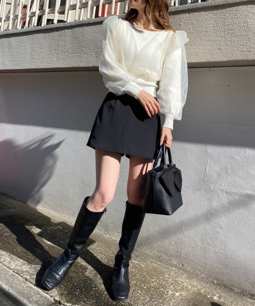 one after another NICE CLAUP(ワンアフターアナザーナイスクラップ)の「ビッグリボンミニトートバッグ(トートバッグ・レディース・アイボリー/ブラック/ナチュラル・ONE SIZE)」の15枚目の写真