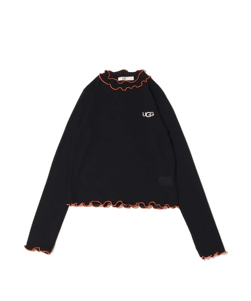 UGG（アグ）の「UGG@mos シースルーメロウロンT / アグ　シースルーメロウ　ロンティー（Tシャツ/カットソー・レディース・ホワイト/ブラック/サックスブルー・L/M）」の2枚目の写真