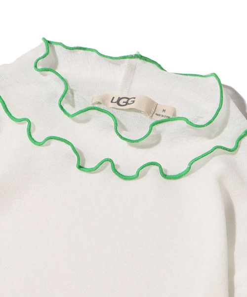 UGG（アグ）の「UGG@mos シースルーメロウロンT / アグ　シースルーメロウ　ロンティー（Tシャツ/カットソー・レディース・ホワイト/ブラック/サックスブルー・L/M）」の11枚目の写真