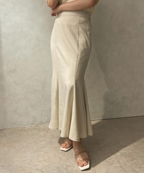 apres jour clair(アプレジュールクレア)の「【apres jour clair】ハイウエストマーメイドスカート【ZOZOTOWN限定アイテム】(スカート・レディース・ベージュ/ダークブラウン/ブラック/グレイッシュベージュ/アイボリー・SMALL/MEDIUM/X-LARGE)」の2枚目の写真