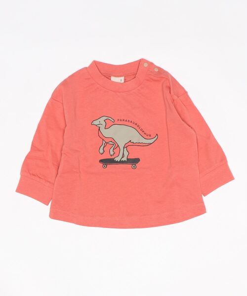 petit main（プティマイン）の「【GOODPRICE】恐竜プリント長袖Tシャツ（Tシャツ/カットソー・キッズ・ライトグリーン/オレンジ/アイボリー・130cm/120cm/100cm/90cm/110cm/80ｃｍ）」の7枚目の写真