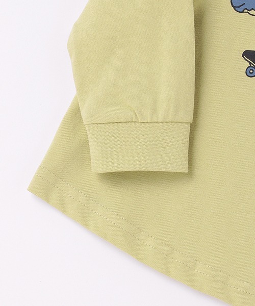 petit main（プティマイン）の「【GOODPRICE】恐竜プリント長袖Tシャツ（Tシャツ/カットソー・キッズ・ライトグリーン/オレンジ/アイボリー・130cm/120cm/100cm/90cm/110cm/80ｃｍ）」の13枚目の写真
